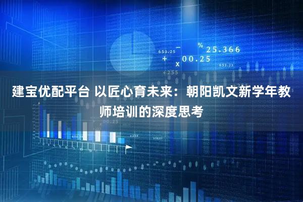 建宝优配平台 以匠心育未来：朝阳凯文新学年教师培训的深度思考